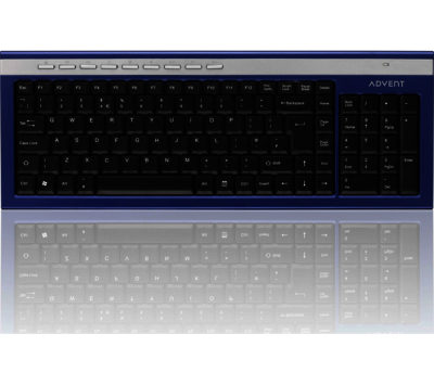 ADVENT  AKBWLBL15 Wireless Keyboard - Blue & Silver